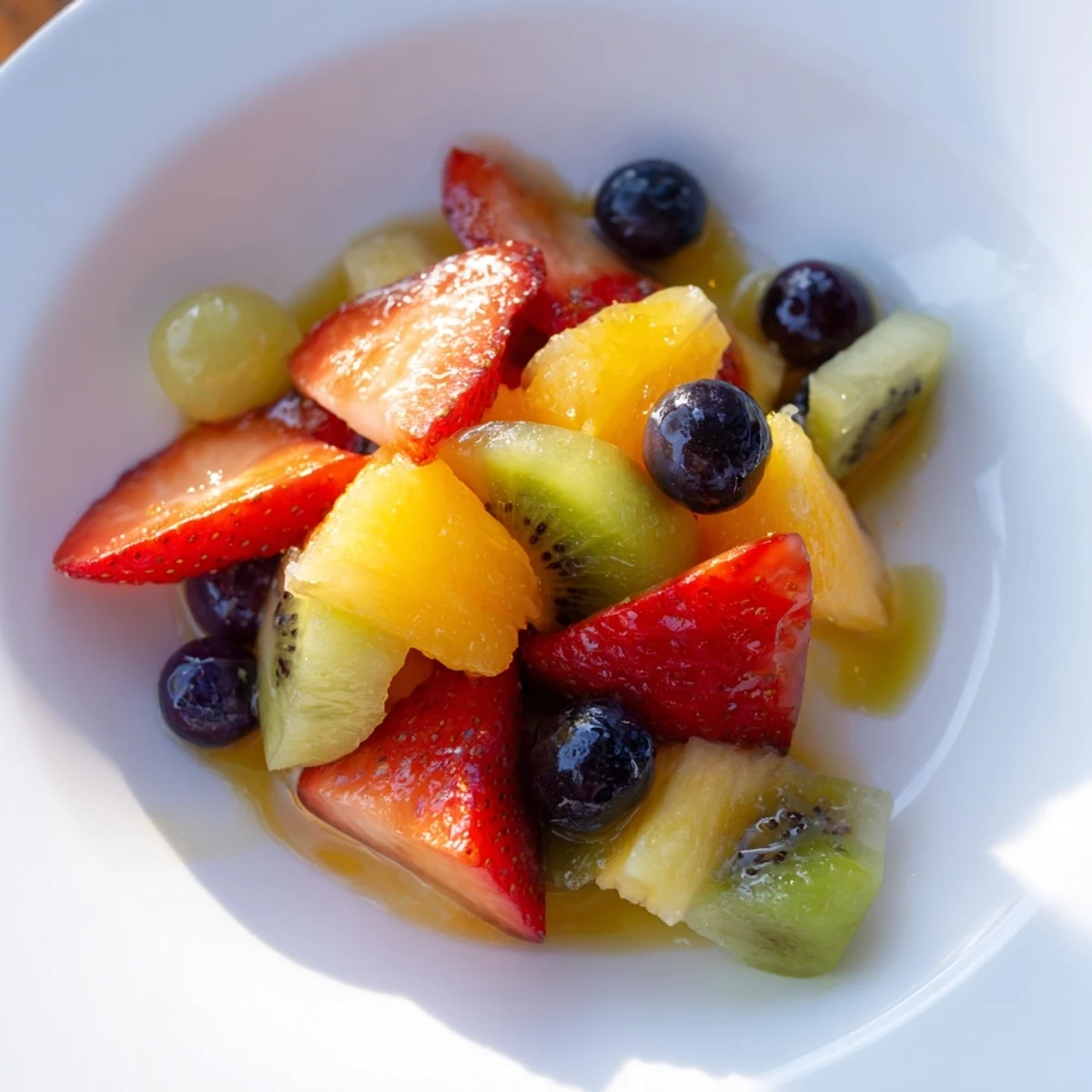 Mouthwatering fruit salad: A mix of fresh, juicy fruits, beautifully arranged for a healthy treat.