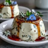 Silky Honey Lavender Panna Cotta with a creamy texture and delicate floral aroma, served in elegant glasses.