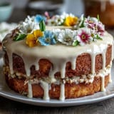 Soft pastel floral buttercream adorns this Spring Birthday Cake, a tender vanilla delight perfect for birthdays and springtime gatherings.