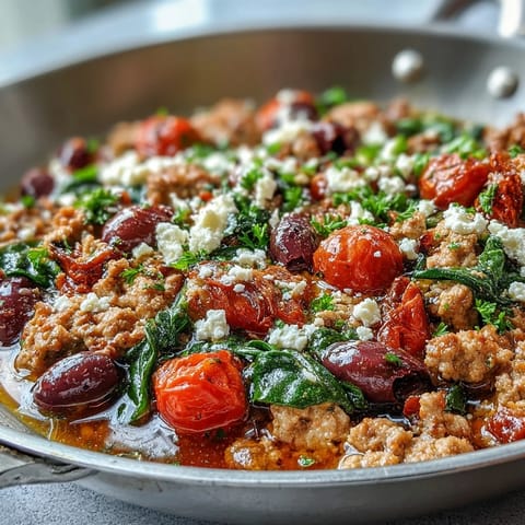 Topped with crumbled feta and fresh parsley, this low-carb dinner smells amazing.