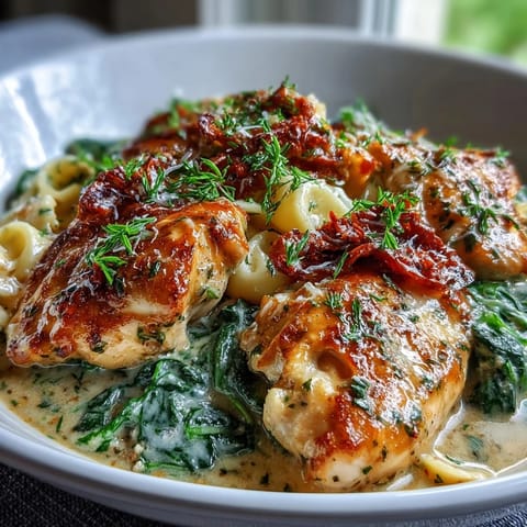 Creamy One-Pot Lemon Orzo with Chicken and Spinach, a bright and comforting Mediterranean-inspired dinner.  
