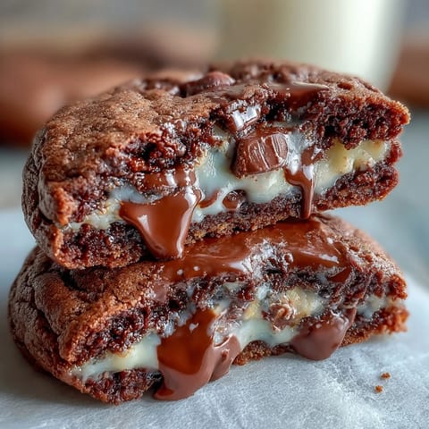 ALT image text: Dark chocolate vanilla cookies with a rich, chewy texture and a hint of vanilla, perfect for dessert lovers.