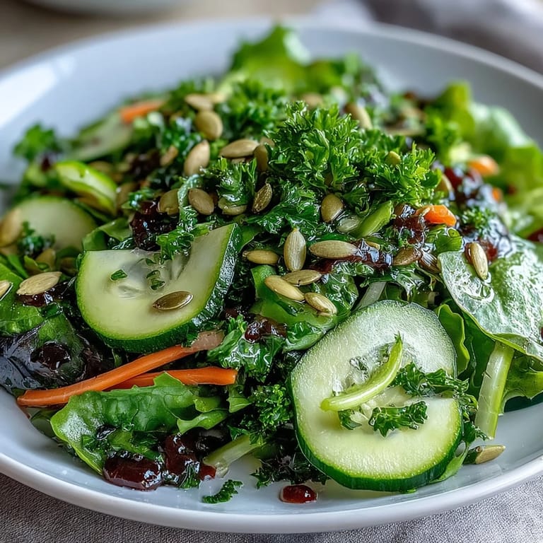 This Glowing Green Salad showcases fresh parsley and seeds for a crunchy, hydrating, and light lunch option.  
