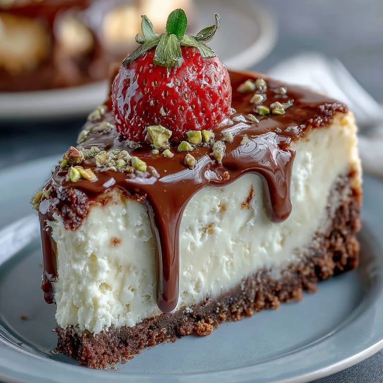 3. Decadent strawberry cheesecake cups with Dubai flair—chocolate biscuit base, luscious vanilla cream cheese, and fresh berries, topped with melted chocolate and a sprinkle of crushed pistachios for crunch.