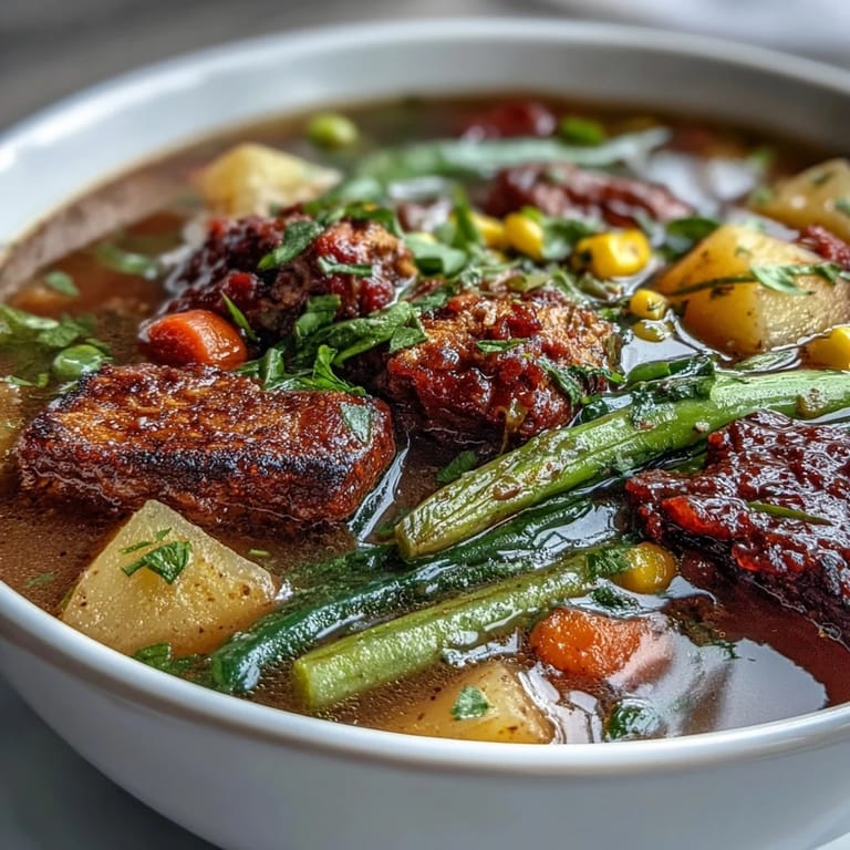 Cozy bowl of Shepherds Pie Soup with Ground Beef and Veggies, showcasing rich flavors and comforting textures perfect for chilly evenings.
