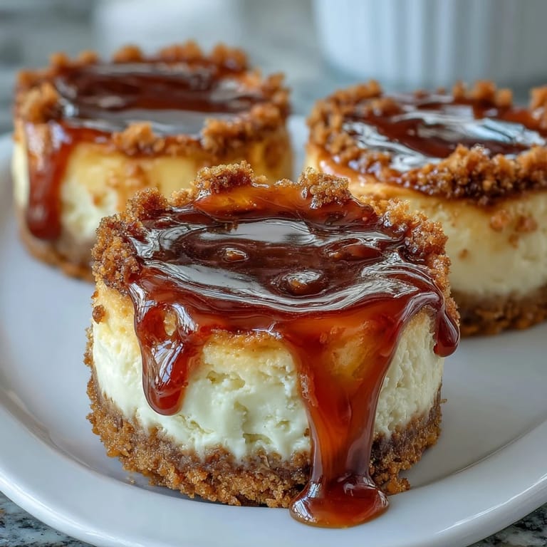 2. Bite-sized creamy cheesecakes baked in mini muffin tins, featuring smooth vanilla filling and optional fruit preserves.