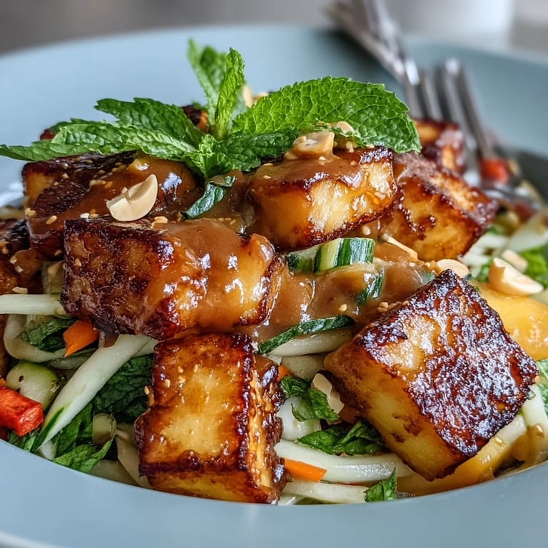 Enjoy my colorful Thai Mango Salad, a perfect blend of sweet and savory.