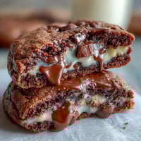 ALT image text: Dark chocolate vanilla cookies with a rich, chewy texture and a hint of vanilla, perfect for dessert lovers.