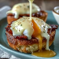 Classic Eggs Benedict with silky hollandaise sauce, perfectly poached eggs, and Canadian bacon atop toasted English muffins for a luxurious brunch experience.