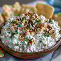 Creamy elote dip with charred corn, cotija cheese, and lime, served with crispy tortilla chips for a zesty appetizer.